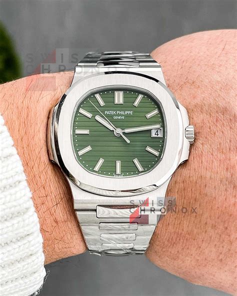 patek philippe nautilus 5711 green dail|Patek Philippe Nautilus price list.